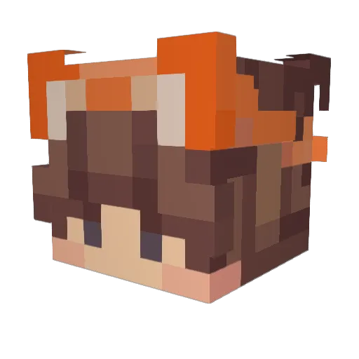 IQGZ Minecraft avatar head, 3D render