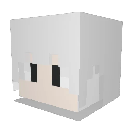 IQRSZ023 Minecraft avatar head, 3D render