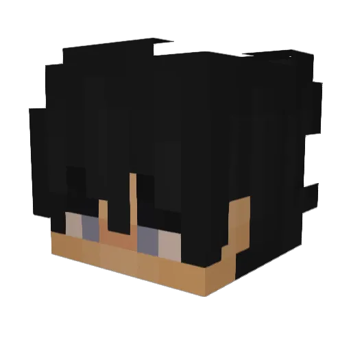 IQUE_63 Minecraft avatar head, 3D render