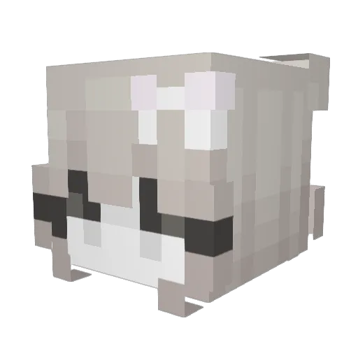 IQ_1000 Minecraft avatar head, 3D render