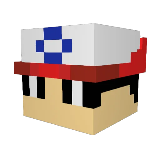 IQarchnet Minecraft avatar head, 3D render