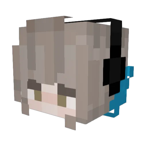 IR0N_AXEL Minecraft avatar head, 3D render