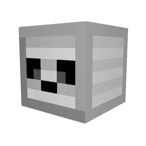 IR0N_FACE Minecraft avatar head, 3D render