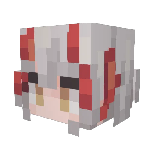 IRENCE Minecraft avatar head, 3D render