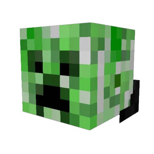 IRENDERS Minecraft avatar head, 3D render