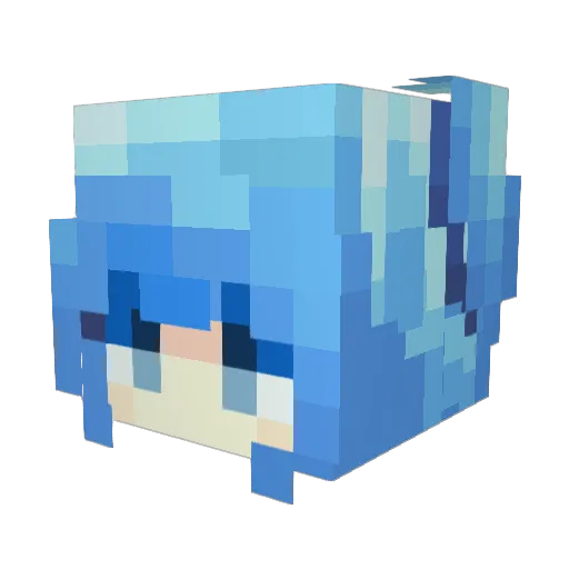 IRIS_smile Minecraft avatar head, 3D render