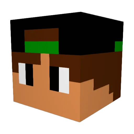 IRIZMA Minecraft avatar head, 3D render