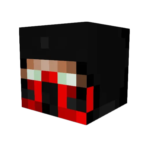 IRL1I Minecraft avatar head, 3D render