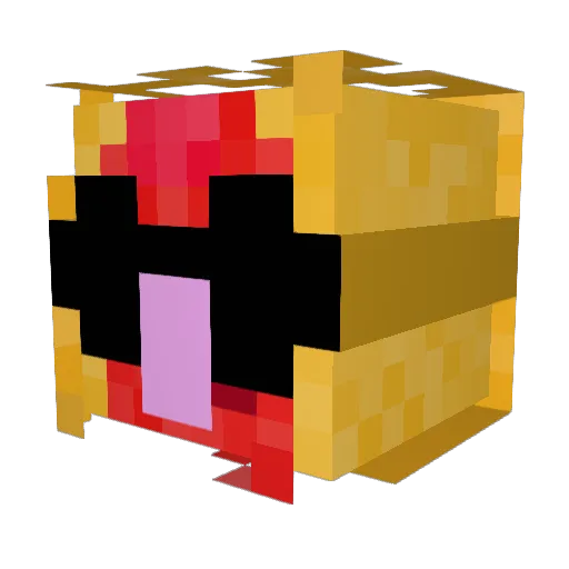 IRLHotDog Minecraft avatar head, 3D render