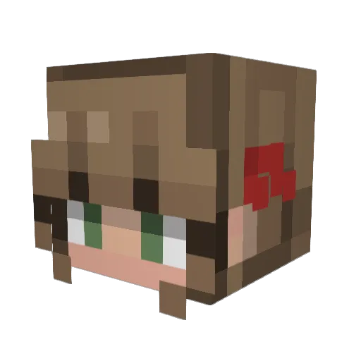 IRLmarcille Minecraft avatar head, 3D render