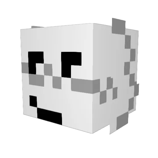 IRLsquidward Minecraft avatar head, 3D render
