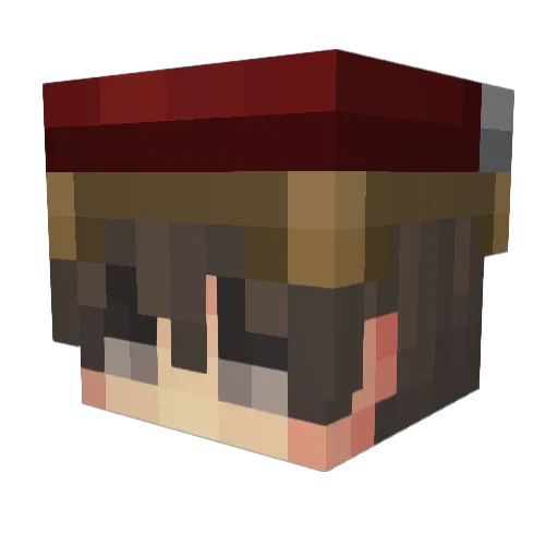 IRNXHCAT Minecraft avatar head, 3D render
