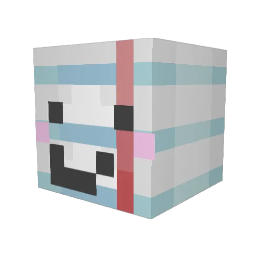 IROCKFACE Minecraft avatar head, 3D render