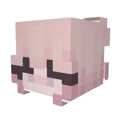 IRONY47 Minecraft avatar head, 3D render