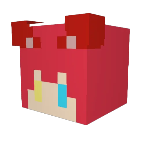IROUTA2 Minecraft avatar head, 3D render