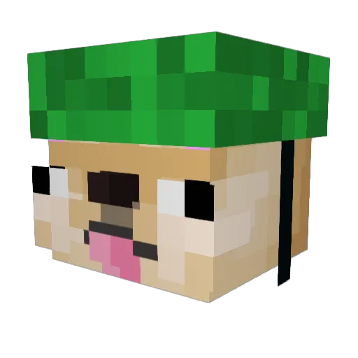 IRU0409 Minecraft avatar head, 3D render