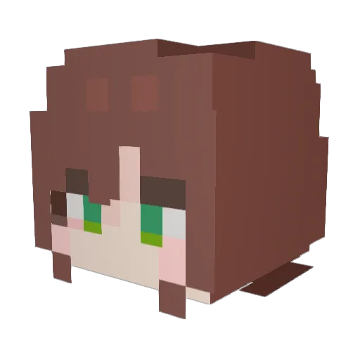 IRU1220 Minecraft avatar head, 3D render