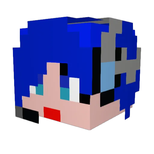 IRUDNFI Minecraft avatar head, 3D render
