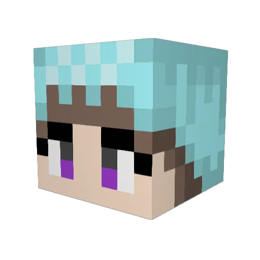 IRUKA42 Minecraft avatar head, 3D render