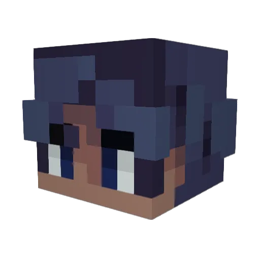 IRVQ Minecraft avatar head, 3D render