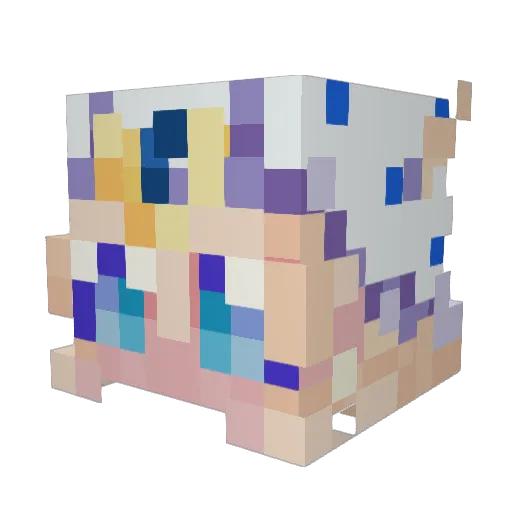 IRWIN_IsScared Minecraft avatar head, 3D render