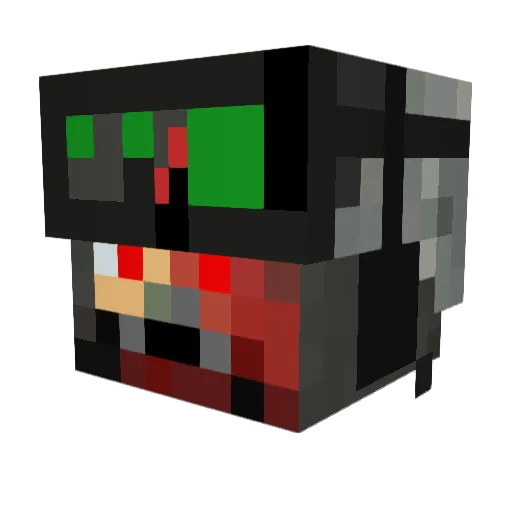 IRaveeI Minecraft avatar head, 3D render
