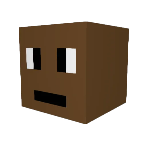 IRektUNub Minecraft avatar head, 3D render