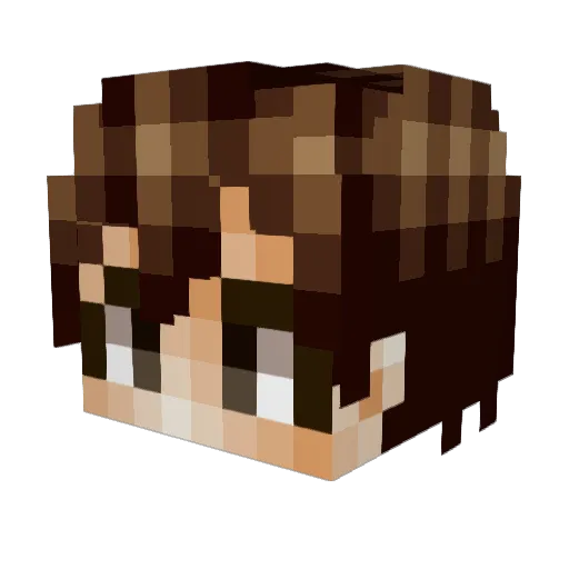 IRsushi Minecraft avatar head, 3D render