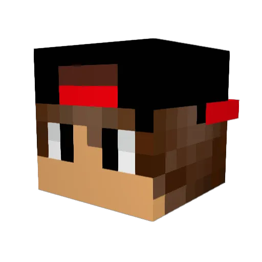 IRunTheWorld Minecraft avatar head, 3D render