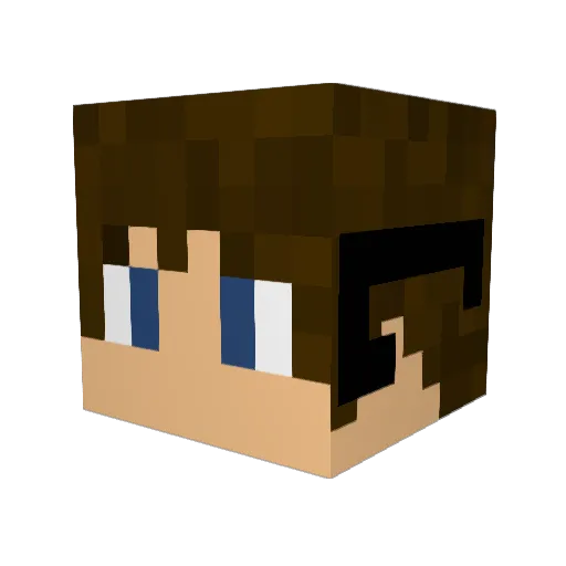 IS030 Minecraft avatar head, 3D render