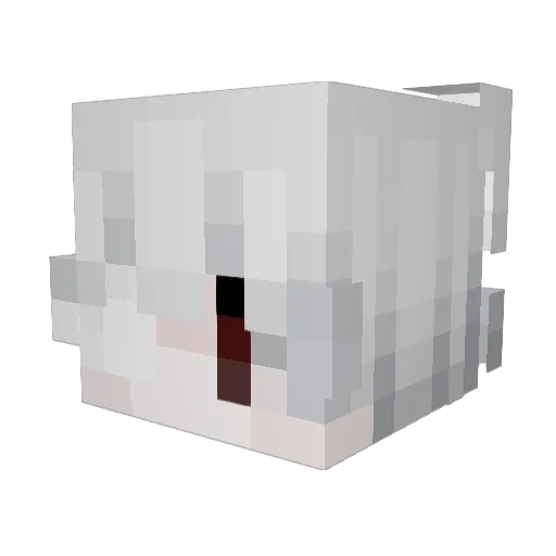 IS0BE Minecraft avatar head, 3D render