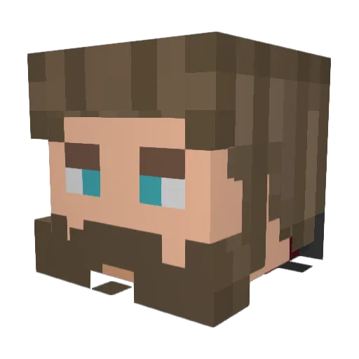 ISAACRAM Minecraft avatar head, 3D render