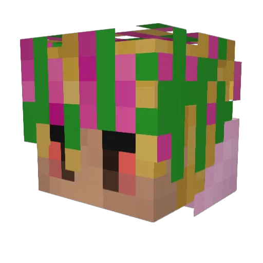 ISAB0B Minecraft avatar head, 3D render