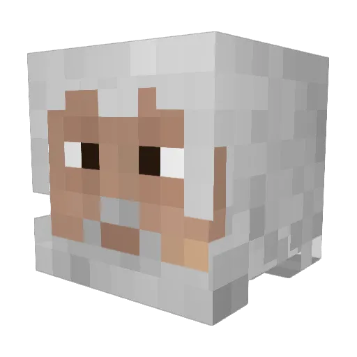 ISB1 Minecraft avatar head, 3D render