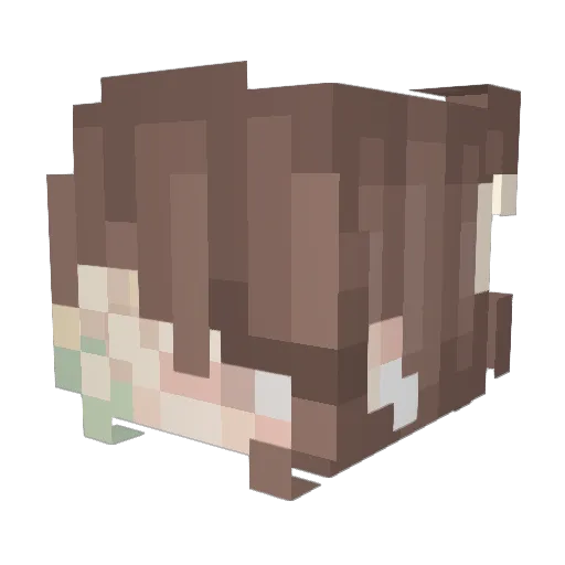 ISCROSE Minecraft avatar head, 3D render