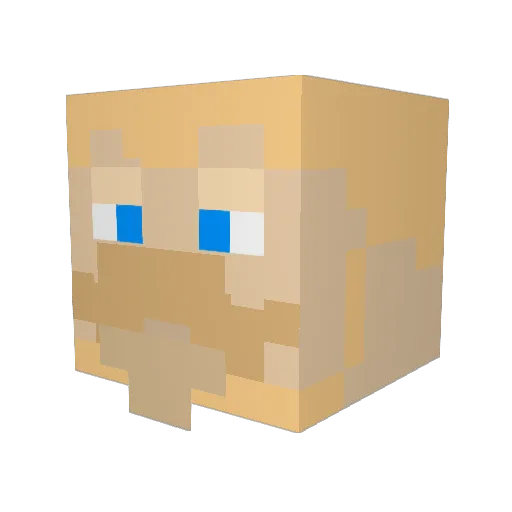 ISD_Chimera Minecraft avatar head, 3D render