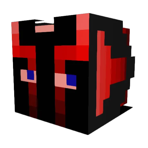 ISFISG Minecraft avatar head, 3D render