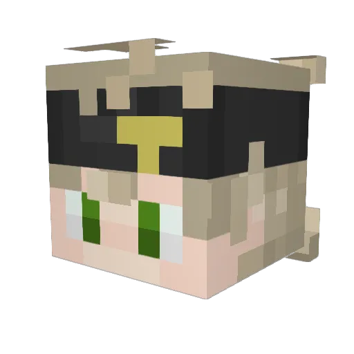 ISHAB0I Minecraft avatar head, 3D render