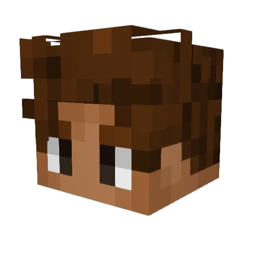 ISHETU Minecraft avatar head, 3D render