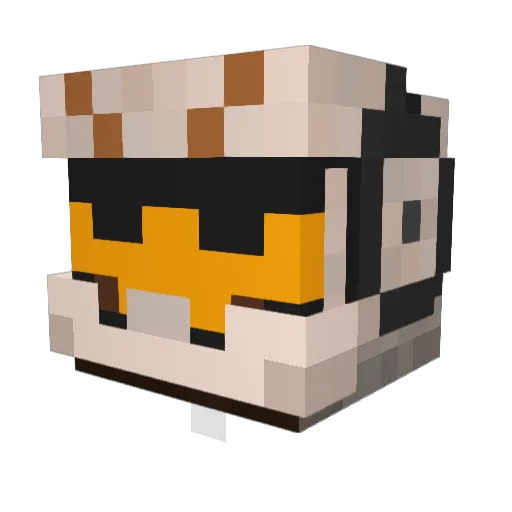 ISO66 Minecraft avatar head, 3D render
