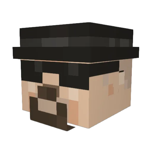 ISOJOJO Minecraft avatar head, 3D render