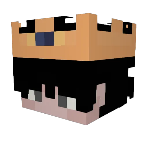 ISVVC1 Minecraft avatar head, 3D render