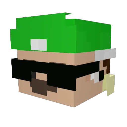 ISXXA Minecraft avatar head, 3D render