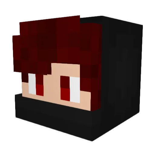 IS_TOP Minecraft avatar head, 3D render