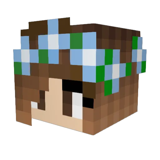 ISiennaPop Minecraft avatar head, 3D render