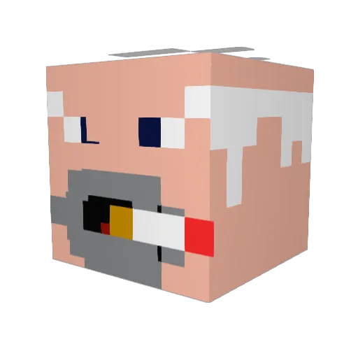 ISmokeMarijuana Minecraft avatar head, 3D render
