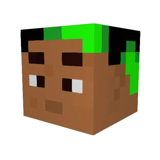 ISniffShoes Minecraft avatar head, 3D render