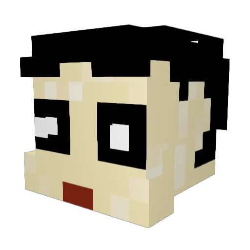 ISpyAKey Minecraft avatar head, 3D render