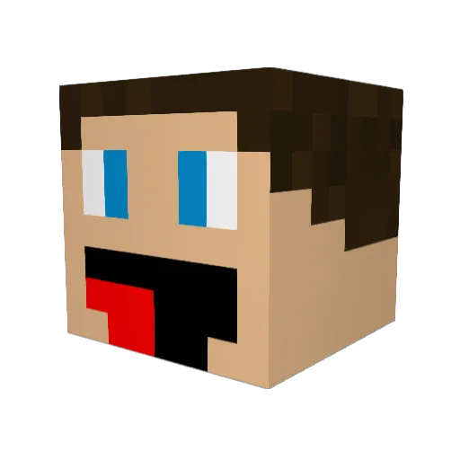 IStealBikes Minecraft avatar head, 3D render