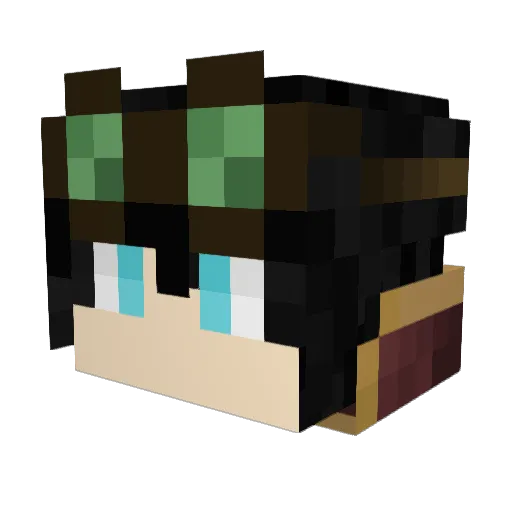 ISteinier Minecraft avatar head, 3D render